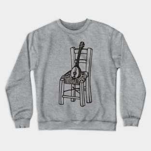 Baglamas resting on Chair Crewneck Sweatshirt